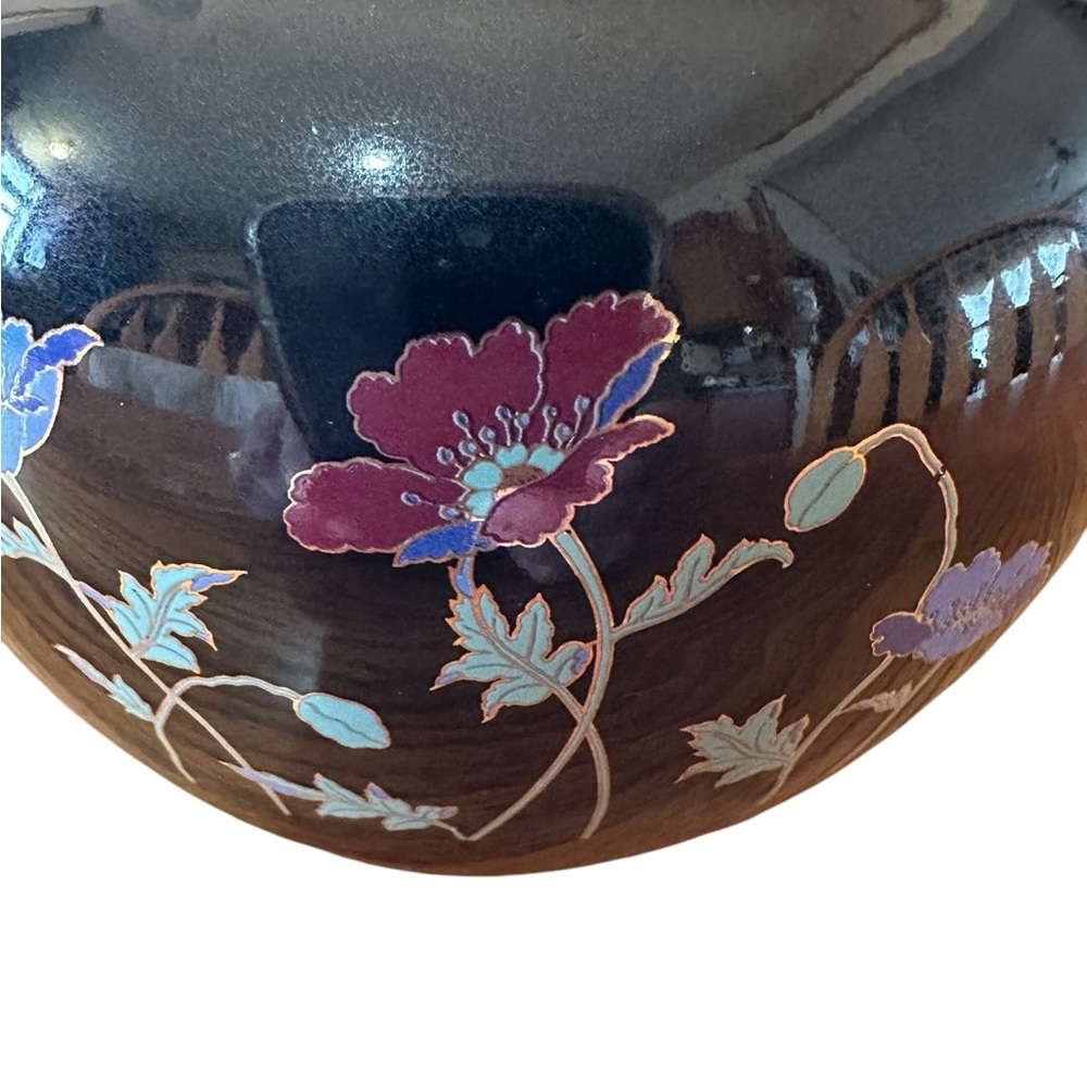 Elegant Floral Black Tea Set with Bamboo Handle - Picture 9 of 12